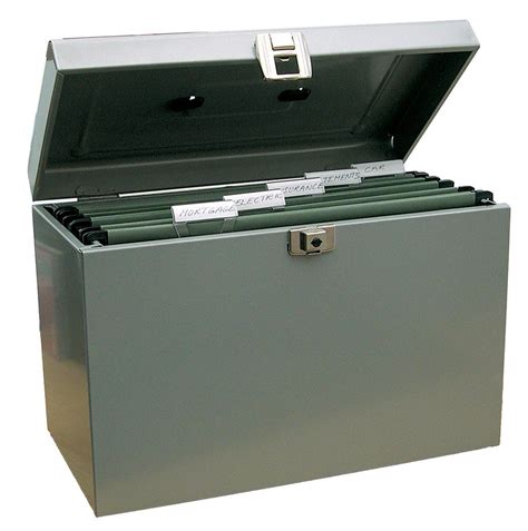 metal document box uk|metal portable file storage box.